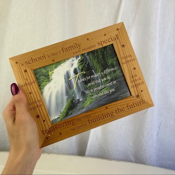 VTG Photo Picture Frame School Teacher Wooden Decor Gift Vintage Early 2000’s - Picture 8 of 16